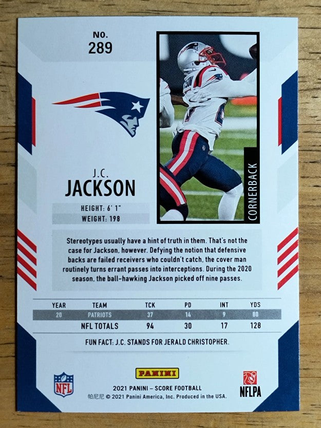 2021 Score #289 J.C. Jackson