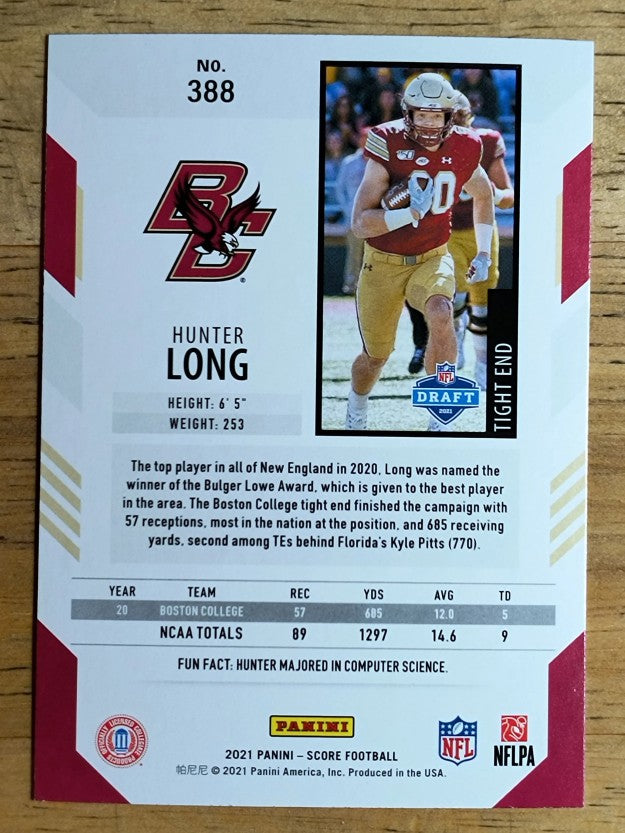 2021 Score #388 Hunter Long RC