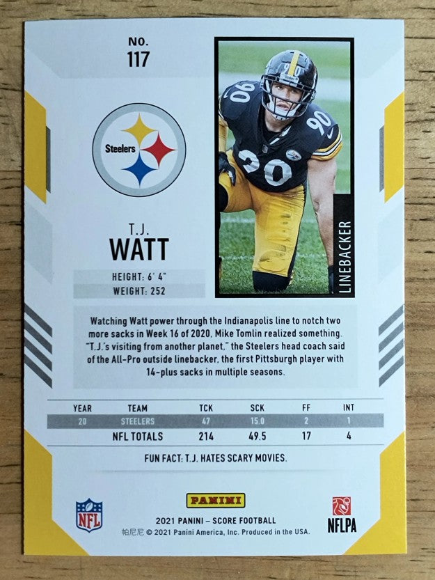2021 Score #117 T.J. Watt