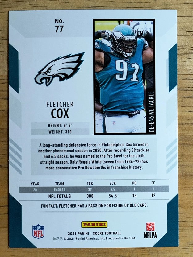 2021 Score #77 Fletcher Cox