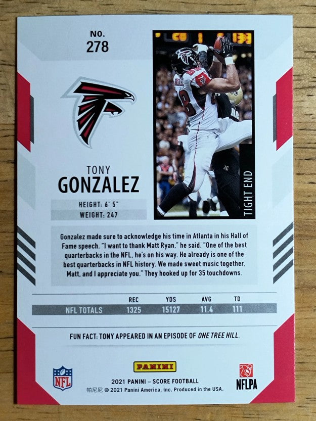2021 Score #278 Tony Gonzalez