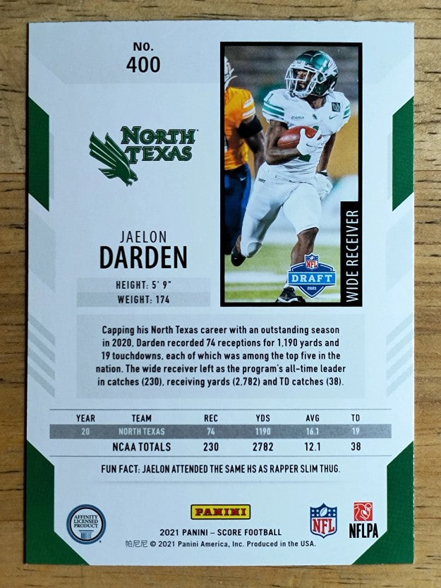 2021 Score #400 Jaelon Darden RC
