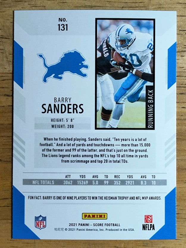 2021 Score #131 Barry Sanders