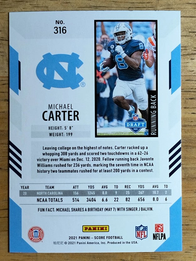 2021 Score #316 Michael Carter RC