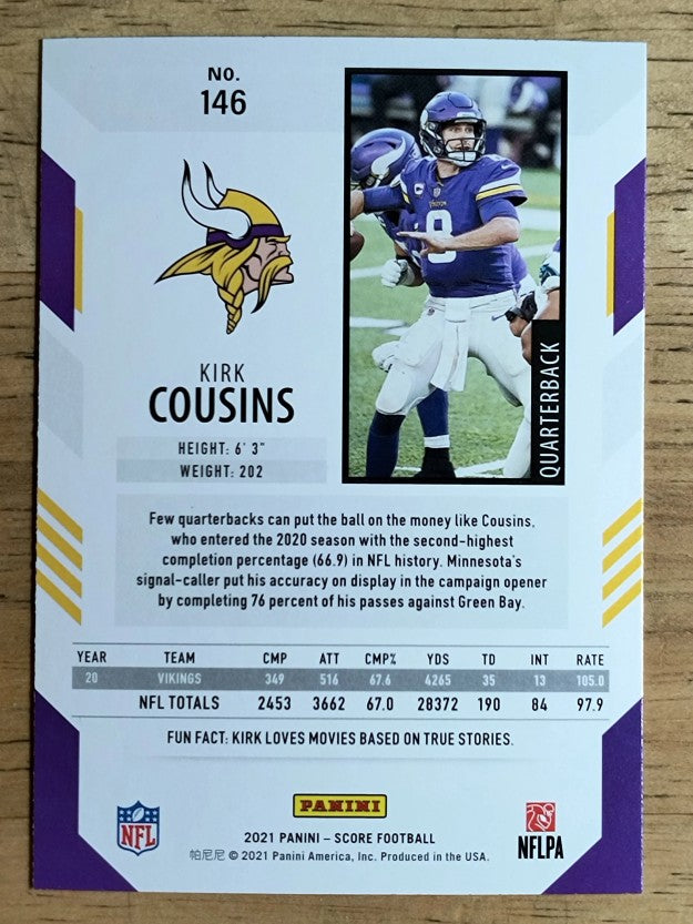 2021 Score #146 Kirk Cousins