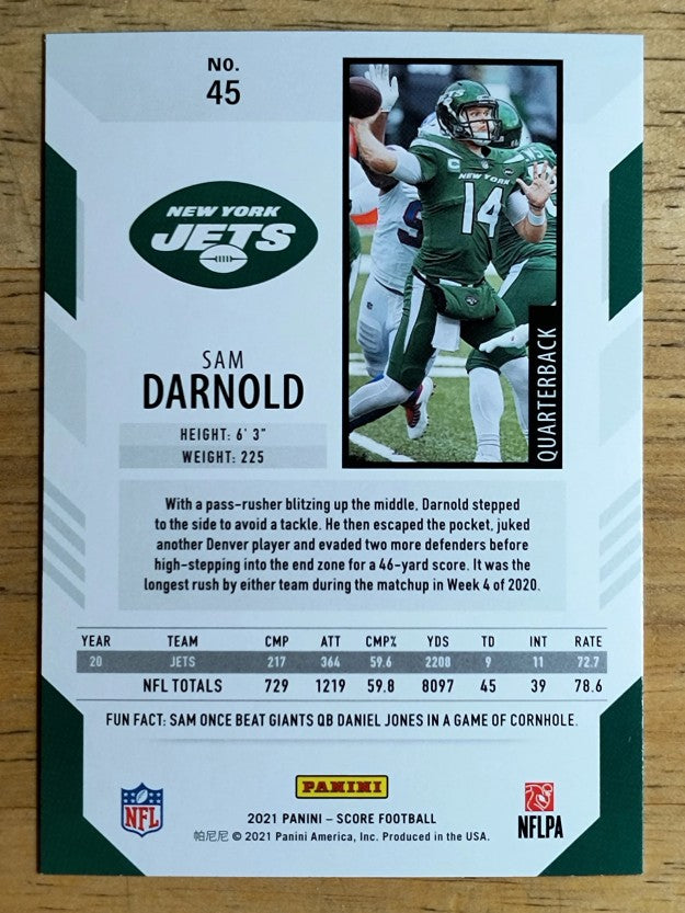 2021 Score #45 Sam Darnold