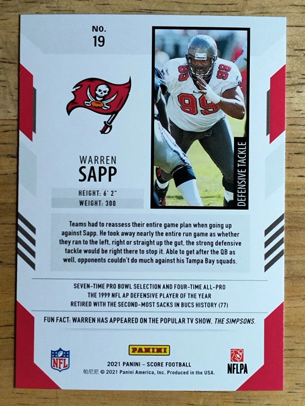 2021 Score #19 Warren Sapp