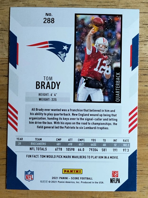 2021 Score #288 Tom Brady