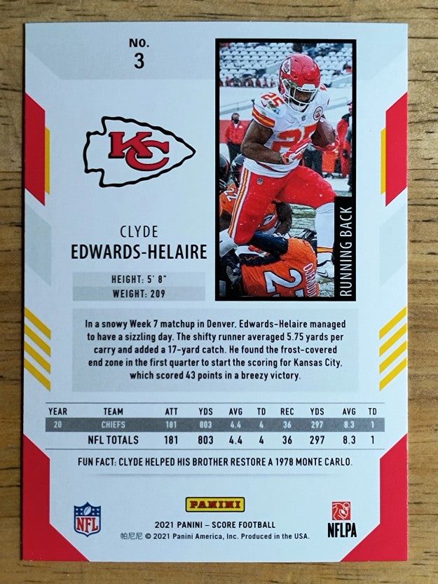 2021 Score #3 Clyde Edwards-Helaire