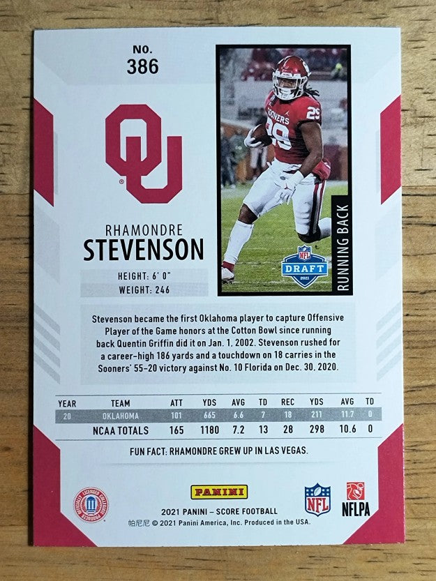 2021 Score #386 Rhamondre Stevenson RC