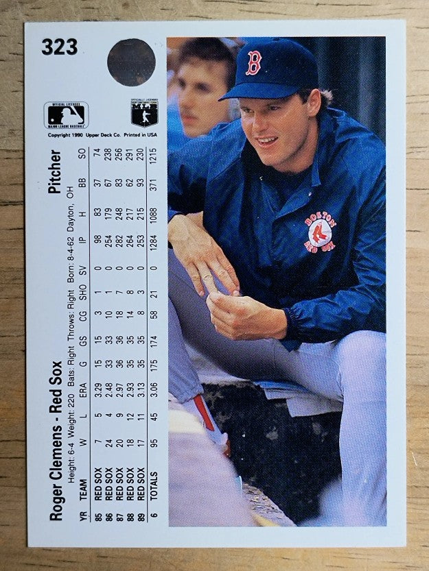 1990 Upper Deck #323 Roger Clemens