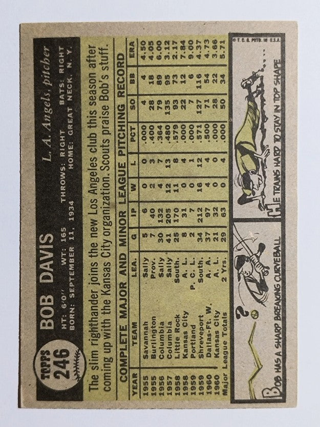 1961 Topps #246 Bob Davis RC (EX)