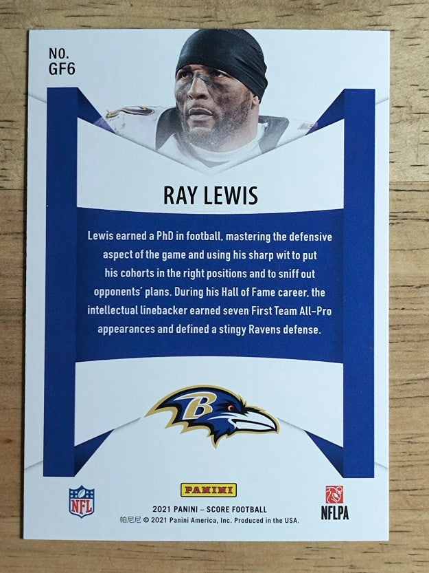 2021 Score Game Face #6 Ray Lewis