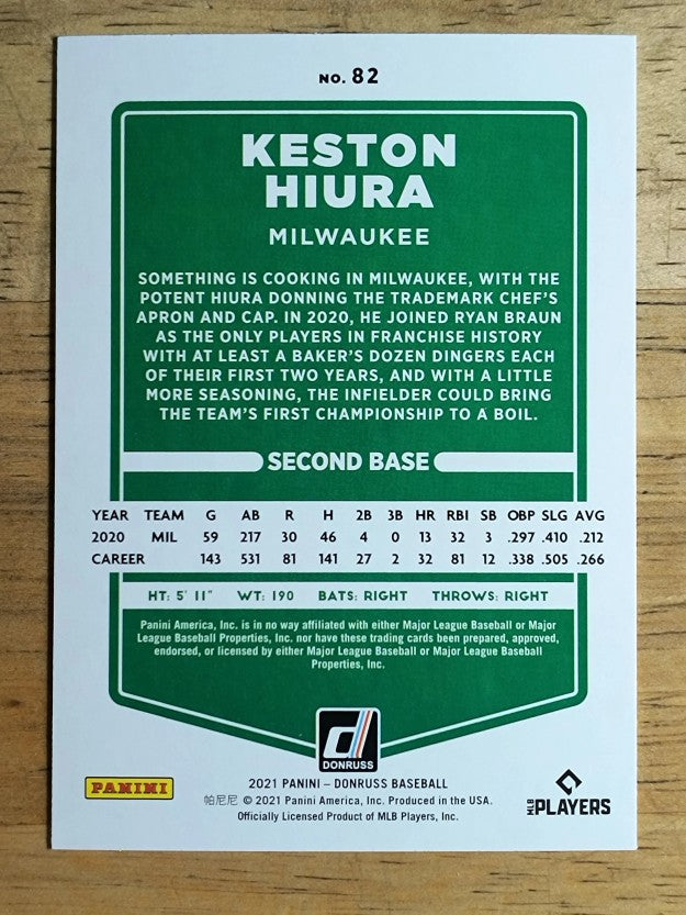 2021 Donruss #82 Keston Hiura