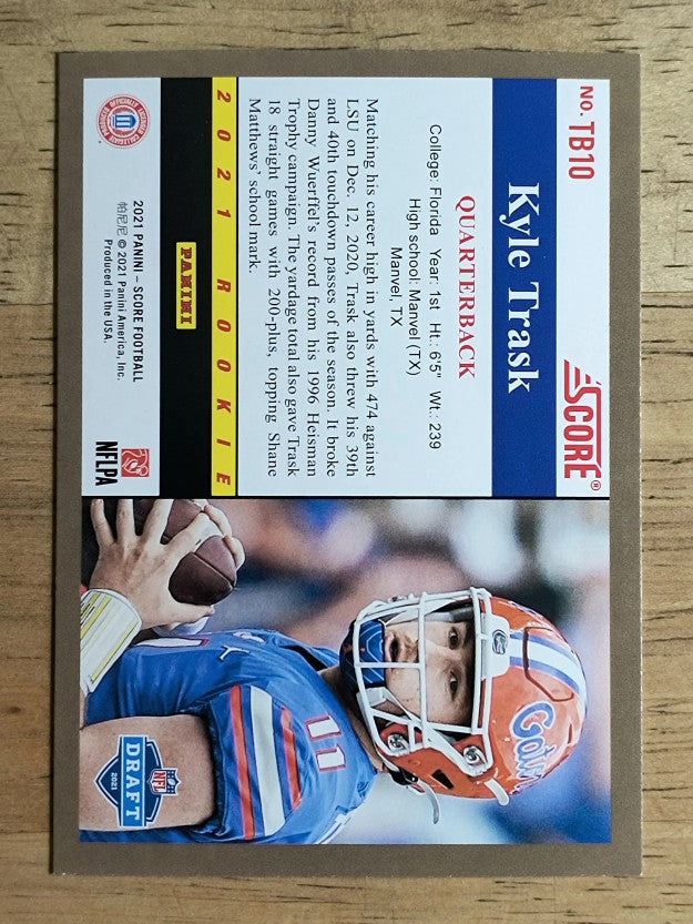 2021 Score '91 Throwback Rookies #10 Kyle Trask