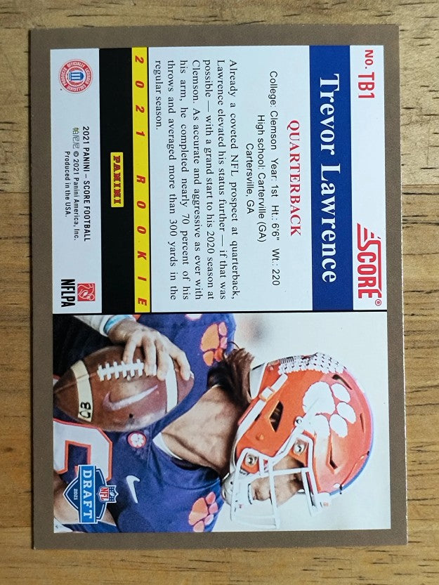2021 Score '91 Throwback Rookies #1 Trevor Lawrence