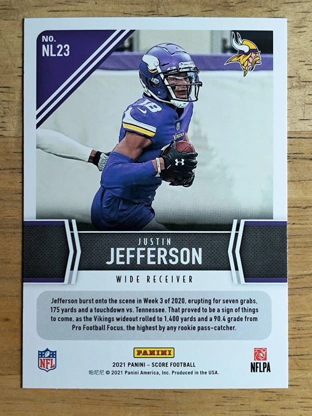 2021 Score Next Level Stats #23 Justin Jefferson