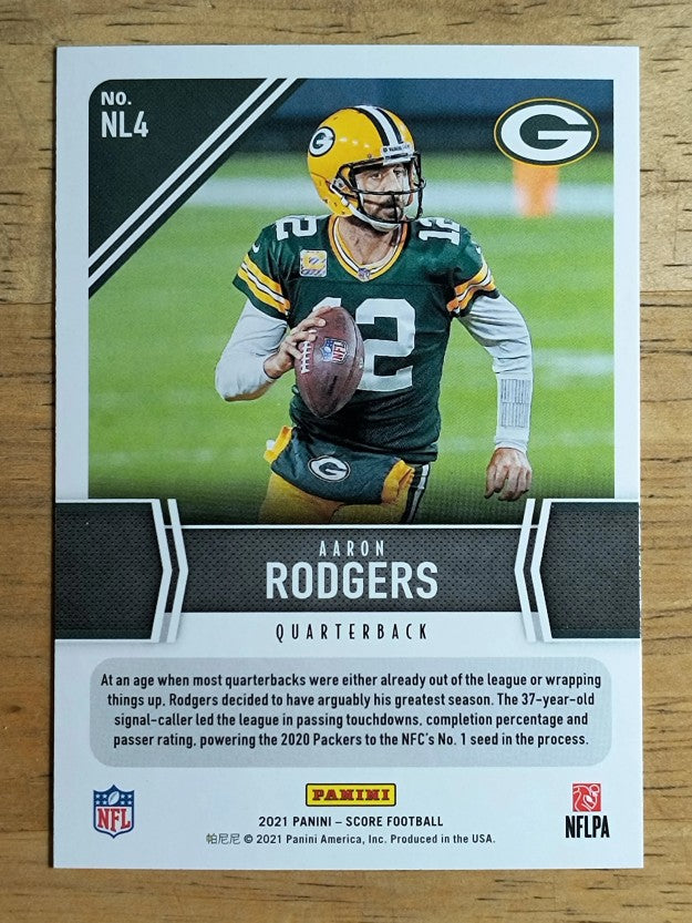 2021 Score Next Level Stats #4 Aaron Rodgers