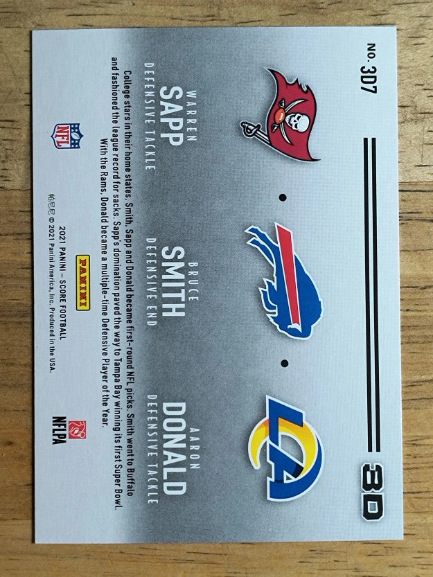 2021 Score 3D #7 Aaron Donald/Bruce Smith/Warren Sapp