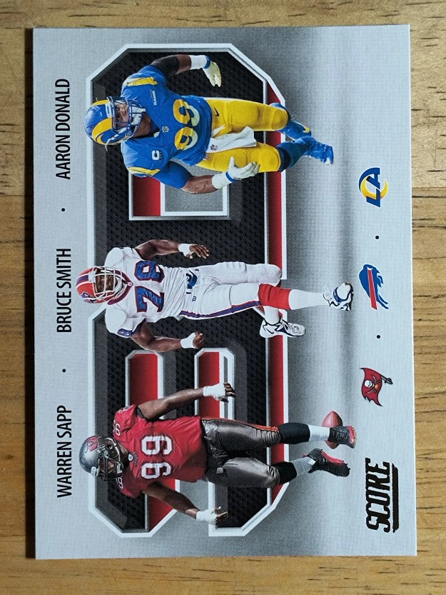 2021 Score 3D #7 Aaron Donald/Bruce Smith/Warren Sapp