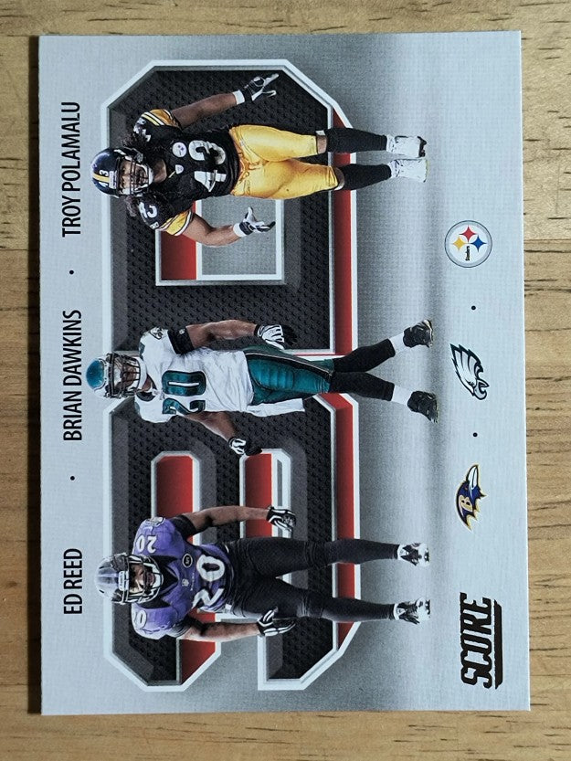 2021 Score 3D #3 Brian Dawkins/Ed Reed/Troy Polamalu