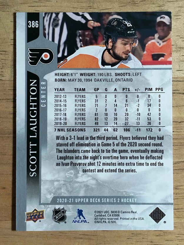 2020-21 Upper Deck #386 Scott Laughton