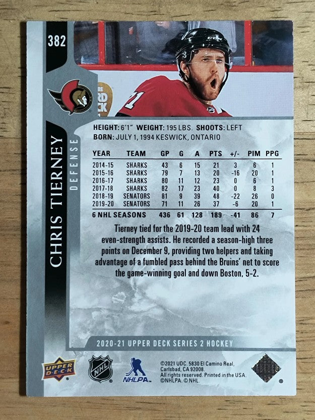 2020-21 Upper Deck #382 Chris Tierney