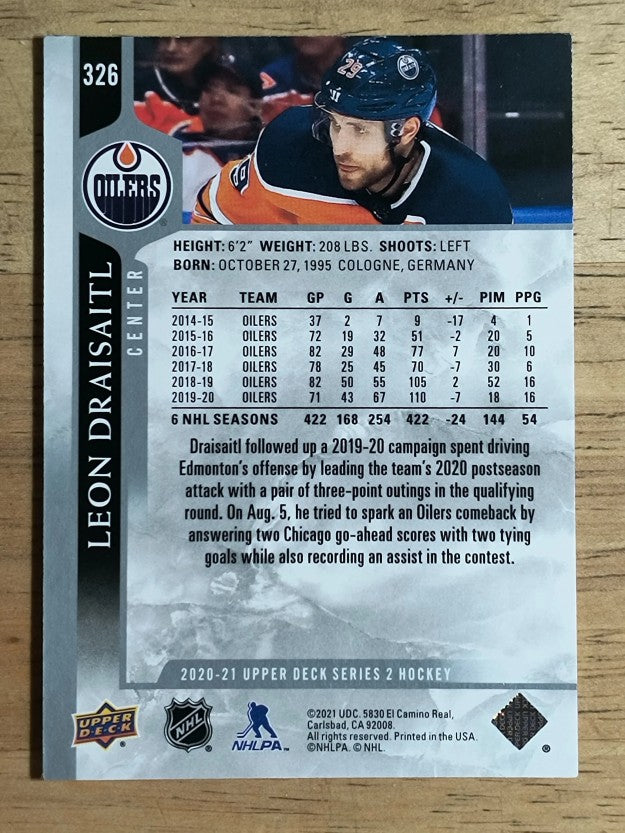 2020-21 Upper Deck #326 Leon Draisaitl