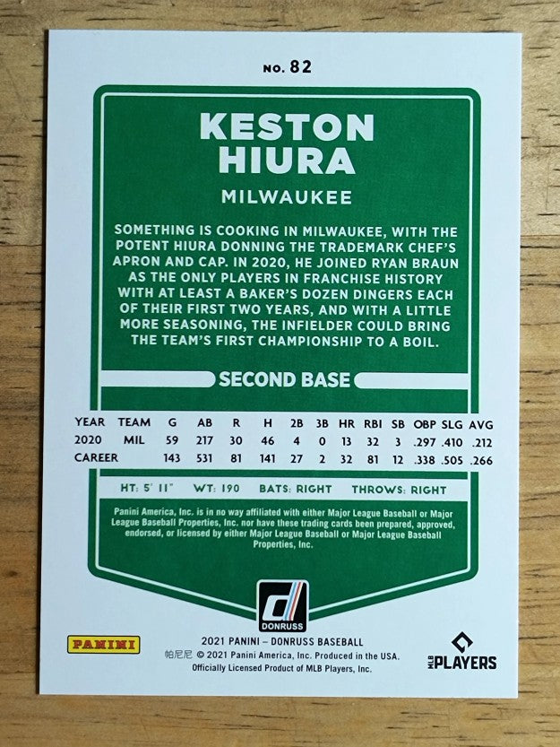 2021 Donruss #82 Keston Hiura