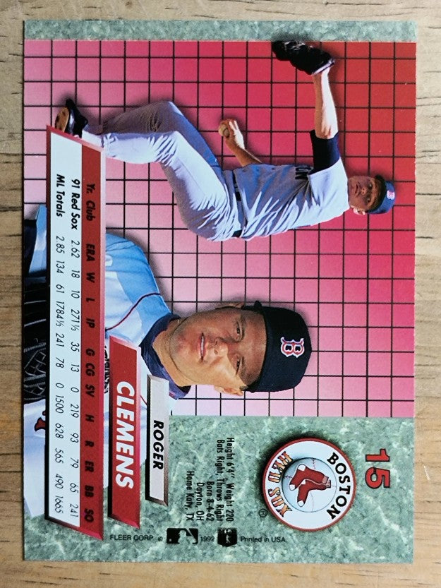 1992 Ultra #15 Roger Clemens