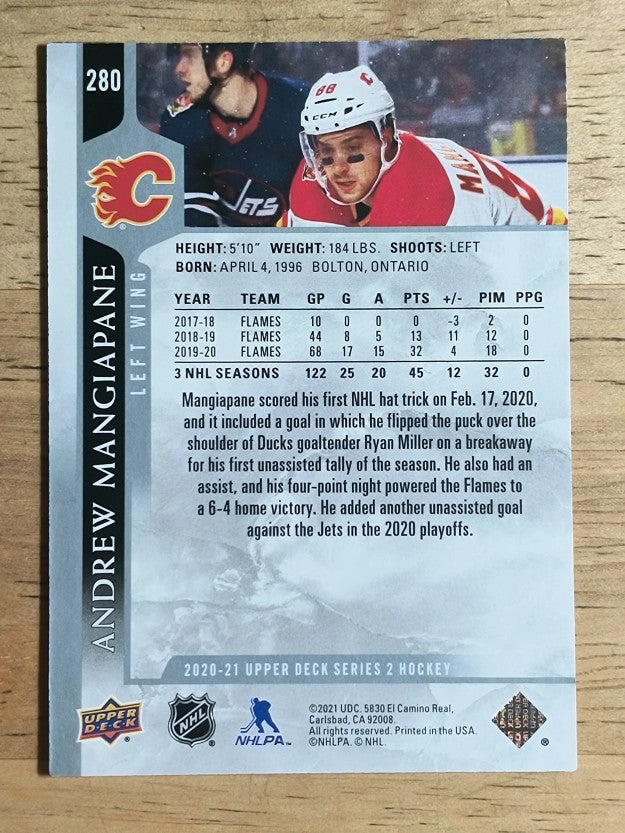 2020-21 Upper Deck #280 Andrew Mangiapane
