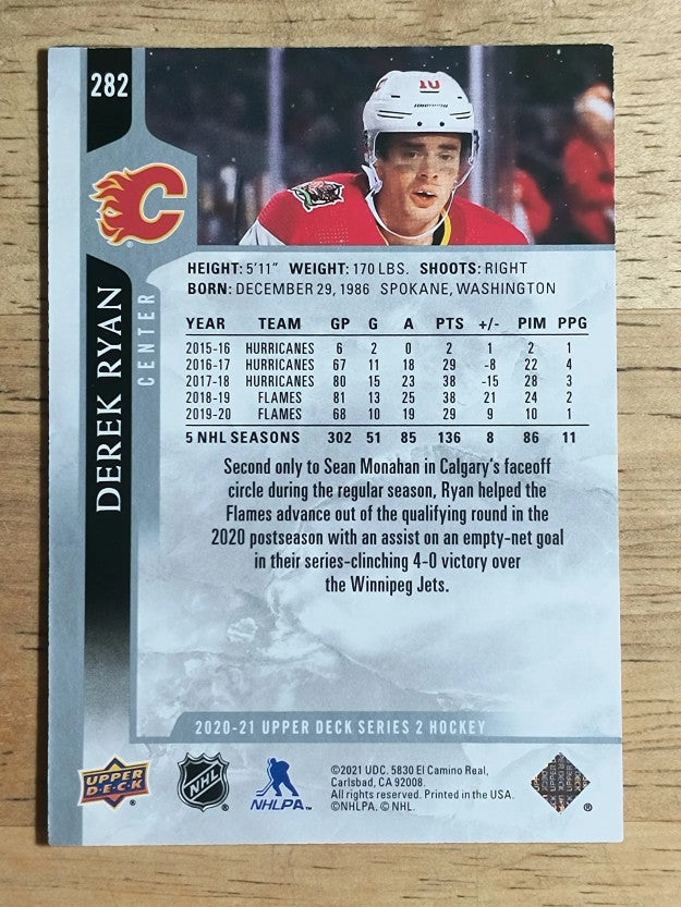 2020-21 Upper Deck #282 Derek Ryan