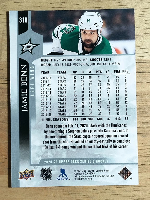 2020-21 Upper Deck #310 Jamie Benn