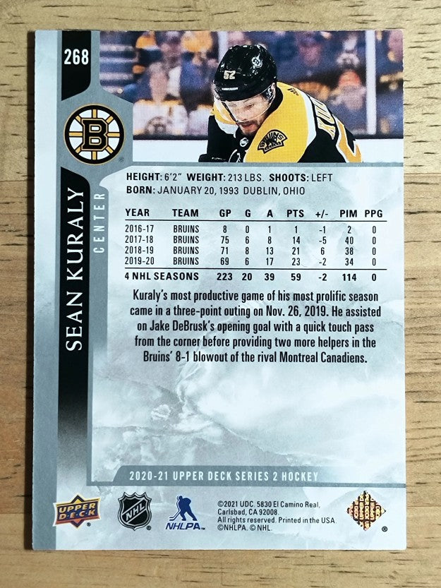 2020-21 Upper Deck #268 Sean Kuraly