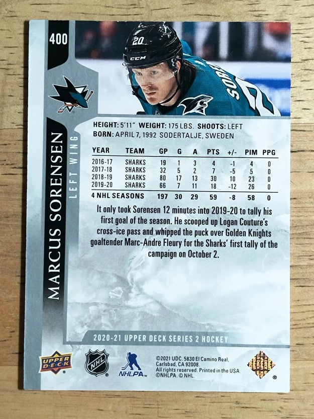 2020-21 Upper Deck #400 Marcus Sorensen