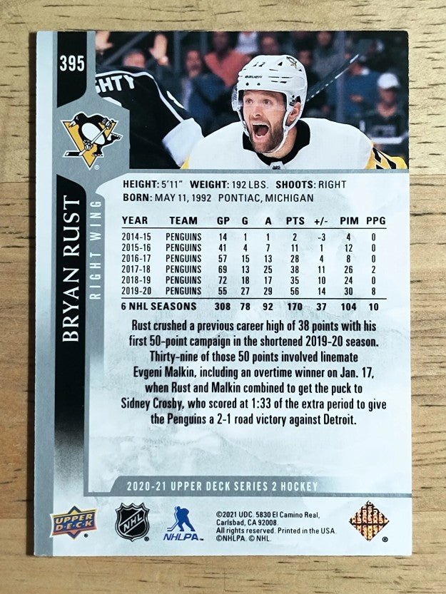 2020-21 Upper Deck #395 Bryan Rust