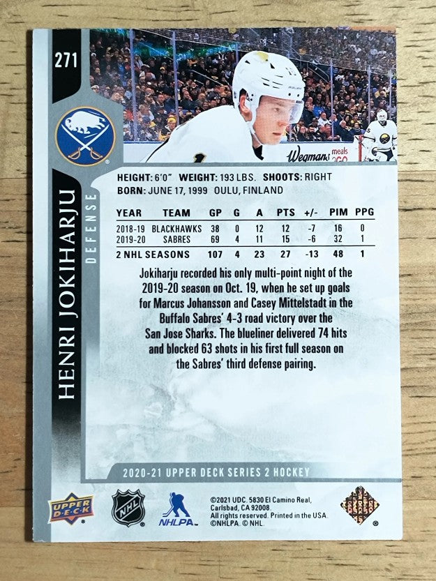 2020-21 Upper Deck #271 Henri Jokiharju