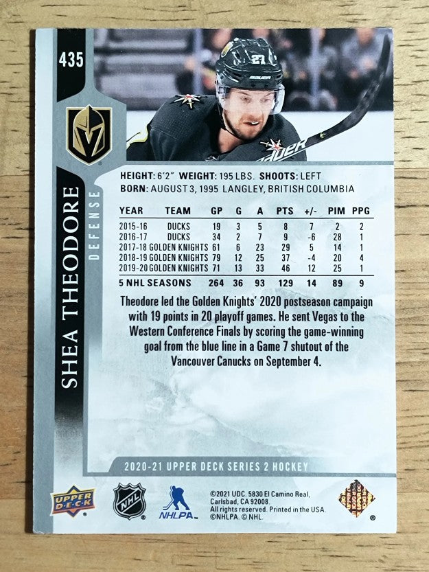 2020-21 Upper Deck #435 Shea Theodore