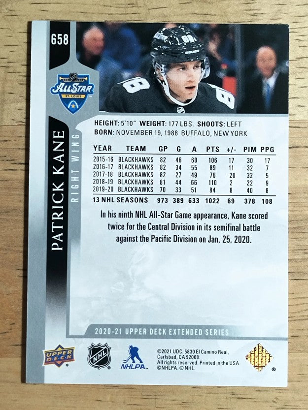 2020-21 Upper Deck #658 Patrick Kane AS