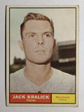 1961 Topps #36 Jack Kralick RC (VGEX)