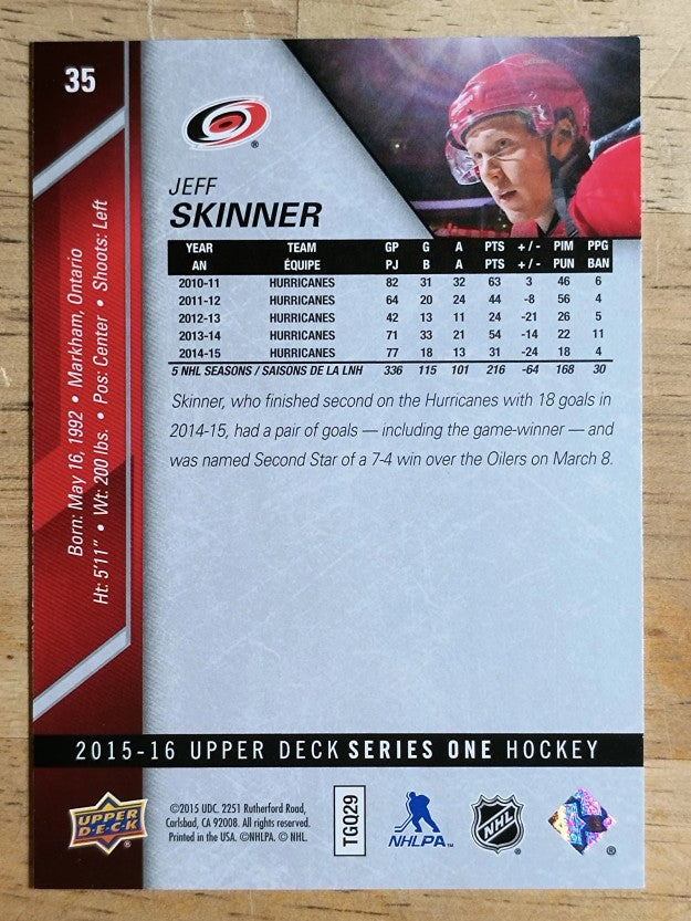 2015-16 Upper Deck #35 Jeff Skinner