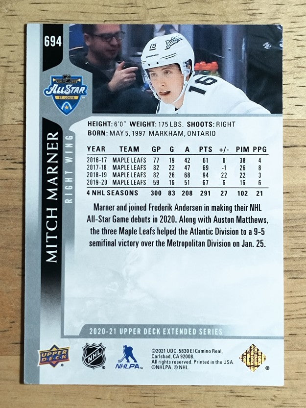 2020-21 Upper Deck #694 Mitch Marner AS