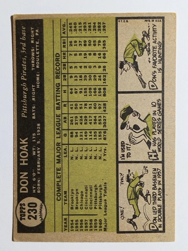 1961 Topps #230 Don Hoak (VGEX)