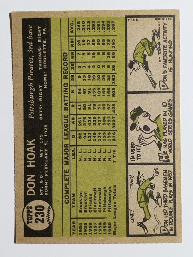 1961 Topps #230 Don Hoak (VGEX)