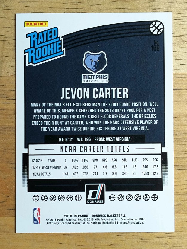 2018-19 Donruss #169 Jevon Carter RR RC