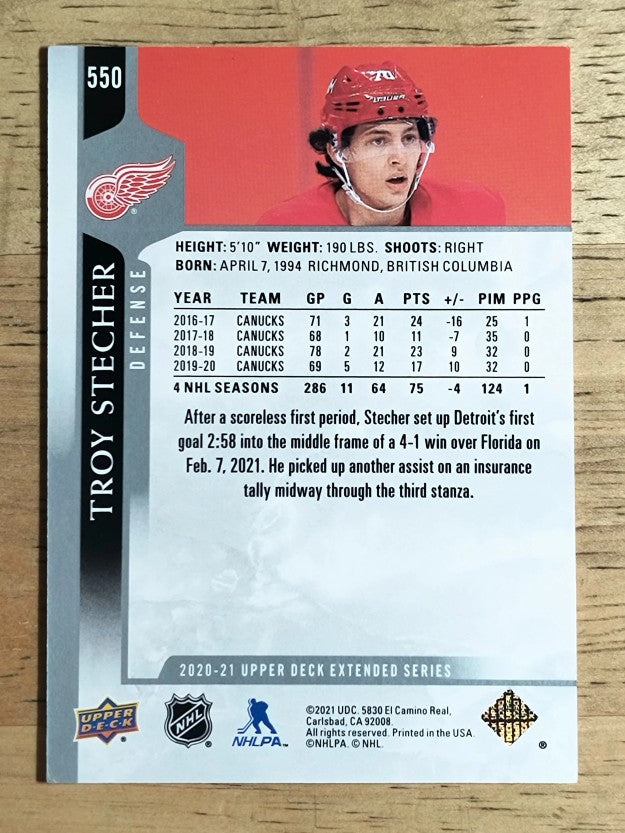 2020-21 Upper Deck #550 Troy Stecher