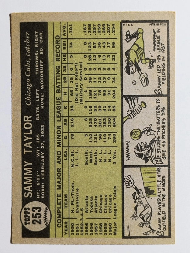 1961 Topps #253 Sammy Taylor (EX)