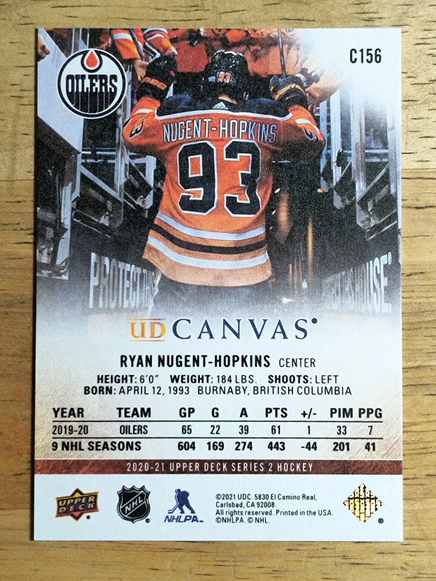 2020-21 Upper Deck Canvas #C156 Ryan Nugent-Hopkins
