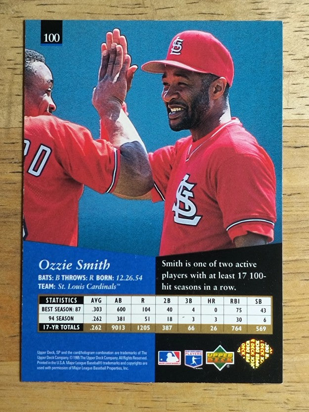 1995 SP #100 Ozzie Smith