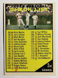 1961 Topps #98B Checklist 2/Yellow Checklist/98 black on white (GOOD)